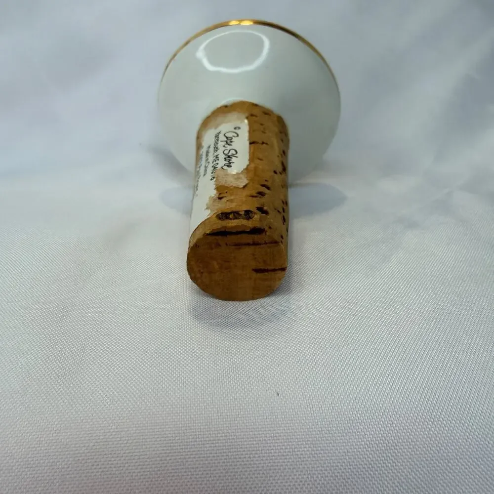 VTG 2003 Paul Brent Lobster Porcelain Wine Bottle Stopper Nautical Cork Maine